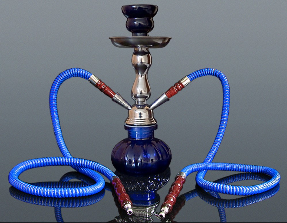 Hookah kisméretű kék színű shisha - 2 csöves
